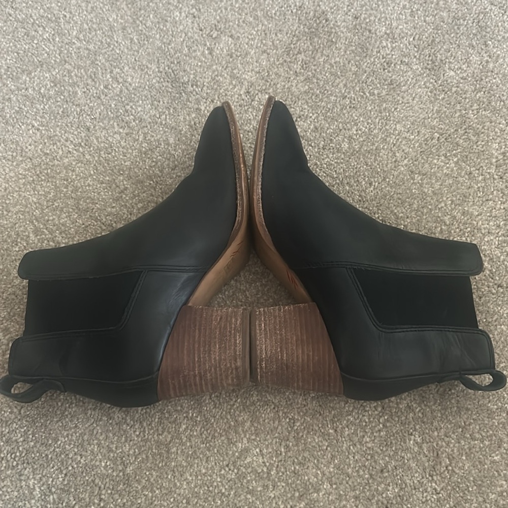 Madewell The Regan Black Leather Boots Size 8 - Picture 7 of 13